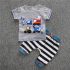 2 Pieces Cutie Cars T-Shirt Tops + Pants Kids Clothes Set Casual Baby Outfit