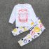 2 Pieces Cutie Owl T-shirt Top + Pants Kids Clothes Set Fashionable Baby Outfit
