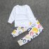 2 Pieces Cutie Owl T-shirt Top + Pants Kids Clothes Set Fashionable Baby Outfit