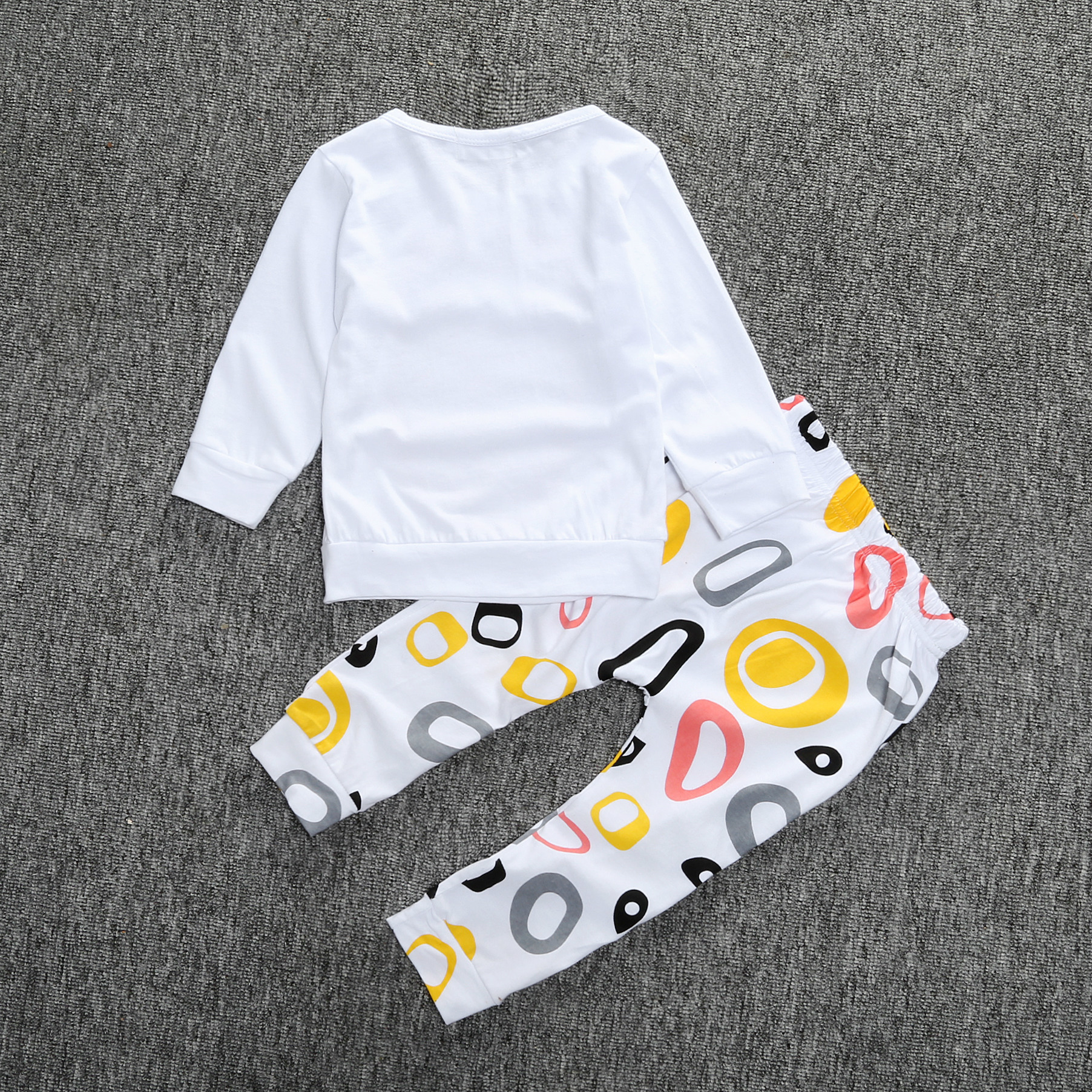 2 Pieces Cutie Owl T-shirt Top + Pants Kids Clothes Set Fashionable Baby Outfit
