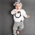 2 Pieces Cutie Penguin T-shirt Top + Pants Kids Clothes Set Fashionable Baby Outfit