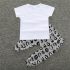 2 Pieces Cutie Pie Monster T-shirt Top + Pants Kids Clothes Set Fashionable Baby Outfit