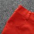 2 Pieces Denim Skinny Shirt and Chino Red Pants Clothes Set Fashionable Boy Outfit