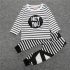 2 Pieces Hey You Long Sleeve Top + Pants Kids Clothes Set Casual Baby Outfit