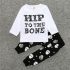 2 Pieces Hip To The Bone Long Sleeve Top + Pants Kids Clothes Set Casual Baby Outfit