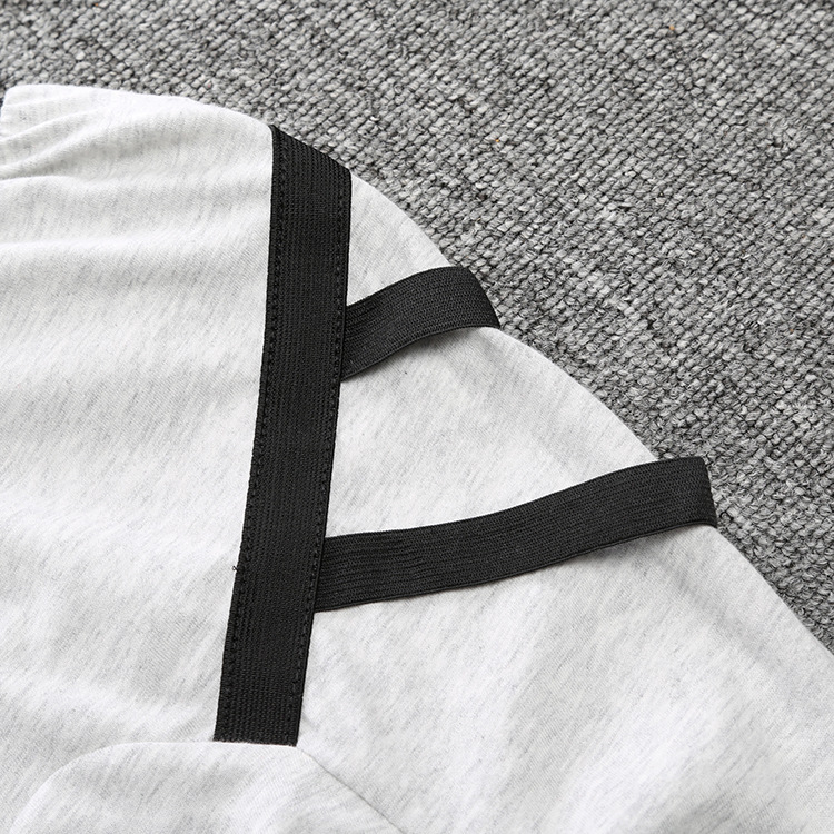 2 Pieces Peace Out Patchwork T-shirt Tops + Harem Pants Kids Clothes Set Fashionable Boys Outfit