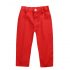 3 Pieces Denim Shirt Bow Tie + Chino Red Pants Kids Clothes Set Fashionable Boy Outfit