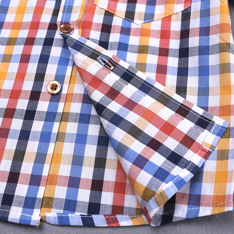 4 Pieces Summer Arvo Stylish Colourful Check Print Short Sleeves Shirt with Bow Tie & Suspenders + Striped Chino Shorts Clothes Set fashionable Boy Outfit