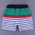 2 Pieces Summer Beach Stylish Pocket T-Shirt + Comfy Colourful Striped Shorts Clothes Set fashionable Boy Outfit