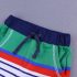 2 Pieces Summer Beach Stylish Pocket T-Shirt + Comfy Colourful Striped Shorts Clothes Set fashionable Boy Outfit