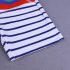 2 Pieces Summer Beach Stylish Pocket T-Shirt + Comfy Colourful Striped Shorts Clothes Set fashionable Boy Outfit