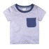 2 Pieces Summer Beach Stylish Pocket T-Shirt + Comfy Colourful Striped Shorts Clothes Set fashionable Boy Outfit