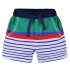 2 Pieces Summer Beach Stylish Pocket T-Shirt + Comfy Colourful Striped Shorts Clothes Set fashionable Boy Outfit