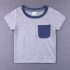 2 Pieces Summer Beach Stylish Pocket T-Shirt + Comfy Colourful Striped Shorts Clothes Set fashionable Boy Outfit