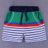 2 Pieces Summer Beach Stylish Pocket T-Shirt + Comfy Colourful Striped Shorts Clothes Set fashionable Boy Outfit