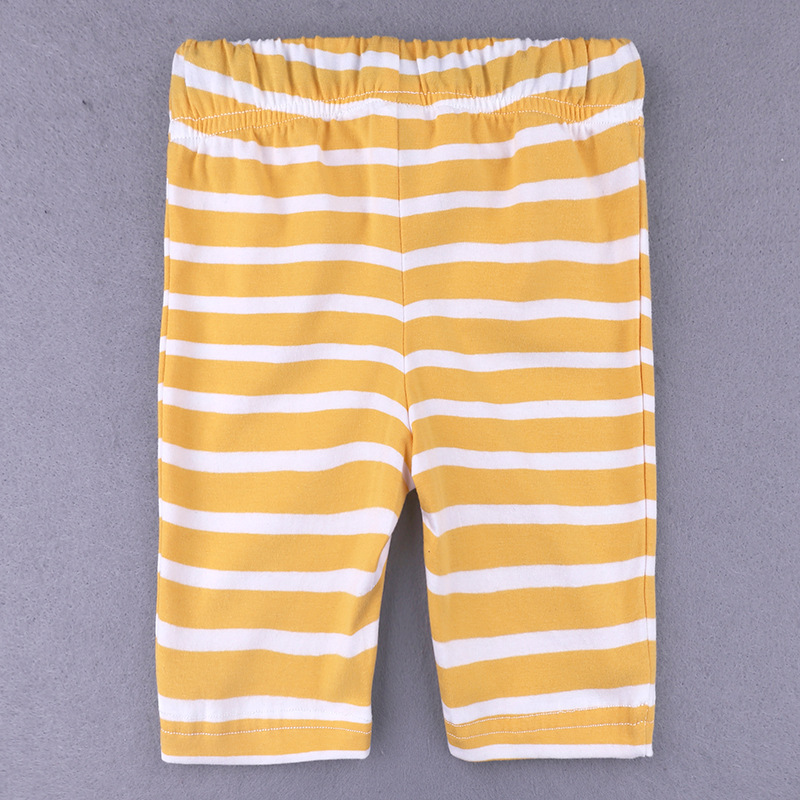 2 Pieces Summer Beach Stylish T-Shirt With Toucan Patched + Comfy Yellow and White Striped Shorts Clothes Set fashionable Boy Outfit