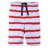 2 Pieces Summer Beach Stylish T-Shirt With Whale Patched + Comfy White and Red Striped Shorts Clothes Set fashionable Boy Outfit