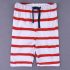 2 Pieces Summer Beach Stylish T-Shirt With Whale Patched + Comfy White and Red Striped Shorts Clothes Set fashionable Boy Outfit
