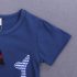 2 Pieces Summer Beach Stylish T-Shirt With Whale Patched + Comfy White and Red Striped Shorts Clothes Set fashionable Boy Outfit