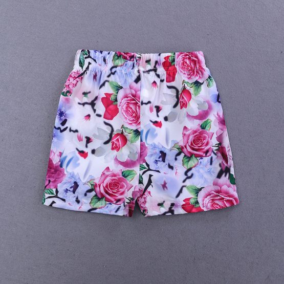 3 Pieces Summer Arvo Black Bell Sleeve Top + Floral Printed Short With Maxi Layer Clothes Set fashionable Girls Outfit