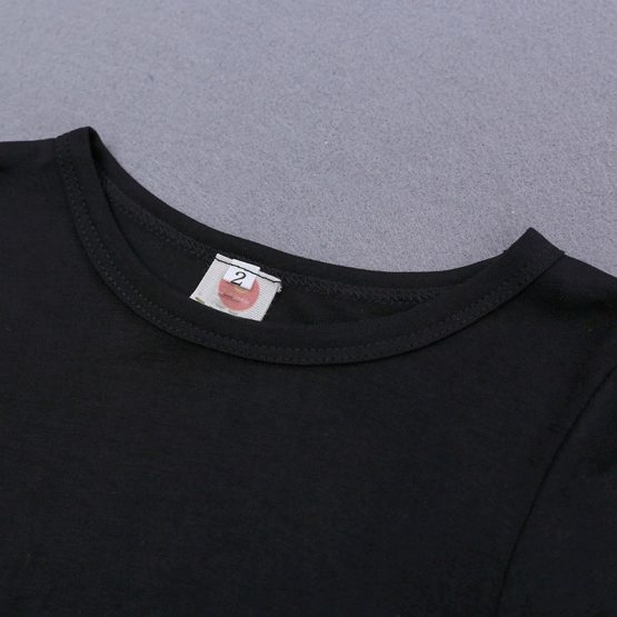 3 Pieces Summer Arvo Black Bell Sleeve Top + Floral Printed Short With Maxi Layer Clothes Set fashionable Girls Outfit