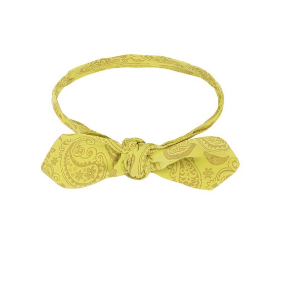 3 Pieces Summer Arvo Yellow Memoire Printed Knot Front Frill Ruffle Sleeve Top With Bow HeadBand + Ripped Skinny Denim Pants Clothes Set fashionable Girls Outfit