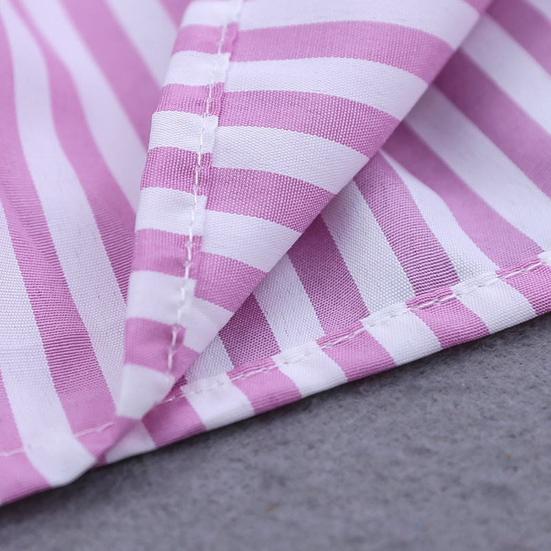 3 Pieces Summer Off Shoulder Pink Striped Top With Matching Bow Headband + Ripped Skinny Pink Pants Clothes Set fashionable Girls Outfit