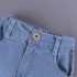 2 Pieces Summer Arvo Blue Raffle Off Shoulder Top + Flower Denim Pants Clothes Set fashionable Girls Outfit