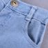 2 Pieces Summer Arvo Blue Raffle Off Shoulder Top + Flower Denim Pants Clothes Set fashionable Girls Outfit