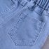 2 Pieces Summer Arvo Blue Raffle Off Shoulder Top + Flower Denim Pants Clothes Set fashionable Girls Outfit