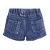 2 Pieces Summer Base Blush Ruffle Sleeveless Top + Back Pocket Denim Short Clothes Set fashionable Girls Outfit