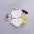 2 Pieces Summer Ivory Ruffle Lace Detail Top + Wave Lace Detail Shorts Skirt Clothes Set fashionable Baby Girls Outfit