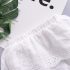 2 Pieces Summer Ivory Ruffle Lace Detail Top + Wave Lace Detail Shorts Skirt Clothes Set fashionable Baby Girls Outfit