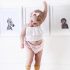 2 Pieces Summer Ivory Ruffle Lace Detail Top + Wave Lace Detail Shorts Skirt Clothes Set fashionable Baby Girls Outfit