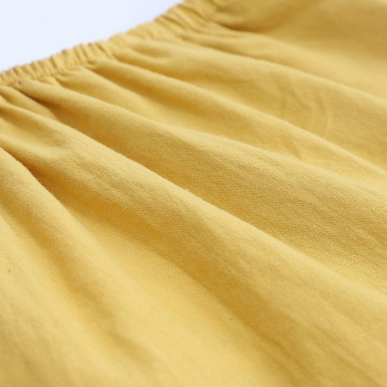 2 Pieces Summer Mustard Lace Off Shoulder Top + Frayed Hem Denim Short Clothes Set fashionable Girls Outfit