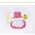 2 Pieces Summer Red And White Check Print Bow Tie Lace Shoulder Detail + Ruffle Hem Layered Skirt Shorts Clothes Set fashionable Girls Outfit