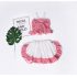 2 Pieces Summer Red And White Check Print Bow Tie Lace Shoulder Detail + Ruffle Hem Layered Skirt Shorts Clothes Set fashionable Girls Outfit