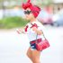 2 Pieces Summer White Off Shoulder Top Roses Printed + Ripped Denim Short Clothes Set fashionable Girls Outfit