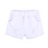 3 Pieces Summer Red Off Shoulder Top With Bow Headband + White Ripped Chino Short Clothes Set fashionable Girls Outfit