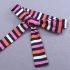 3 Pieces Summer Stripe Off Shoulder Top With Matching Headband + Bow Tie Waist Skirt Clothes Set fashionable Girls Outfit