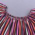 3 Pieces Summer Stripe Off Shoulder Top With Matching Headband + Bow Tie Waist Skirt Clothes Set fashionable Girls Outfit