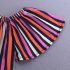 3 Pieces Summer Stripe Off Shoulder Top With Matching Headband + Bow Tie Waist Skirt Clothes Set fashionable Girls Outfit