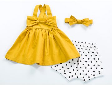 baby girl mustard dress